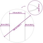 vidaXL Bâche de piscine gris clair Ø306 cm géotextile polyester