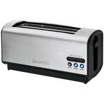 Clatronic grille-pain 4 tranches ta 3687 1200 w argenté