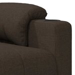 vidaXL Fauteuil inclinable en tissu marron foncé