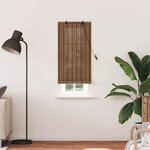 vidaXL Store de Fenêtre Géométrique Marron 60 x 220 cm Bambou