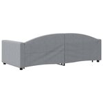 vidaXL Lit de jour avec lit gigogne gris clair 90x200 cm tissu