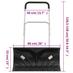vidaXL Pelle à neige avec poignée extensible noir 66 cm lame en acier