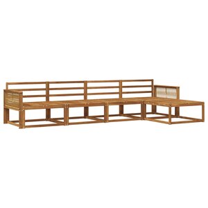 vidaXL Ensemble de canapés d'extérieur 5 Pièces Naturel