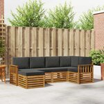 vidaXL Ensemble de canapé d'angle 6 Pièces Naturel et Anthracite