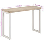 vidaXL Table console marron 110x35x76cm bois massif de manguier et fer