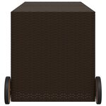 vidaXL Boîte de rangement de jardin et roues marron 283L poly rotin