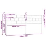 vidaXL Tête de lit de remplacement métal noir 193 cm