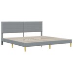 vidaXL Cadre de lit Gris clair 200 x 200 cm Polyester