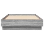 vidaXL Cadre de lit sonoma gris 75x190 cm bois d'ingénierie