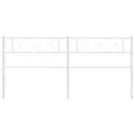 vidaXL Tête de lit métal blanc 193 cm