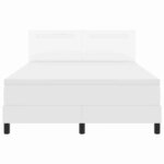 vidaXL Cadre de Lit avec Matelas Blanc 140 x 200 cm Faux cuir