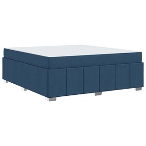 vidaXL Cadre de lit avec matelas Bleu 180 x 200 cm tissu
