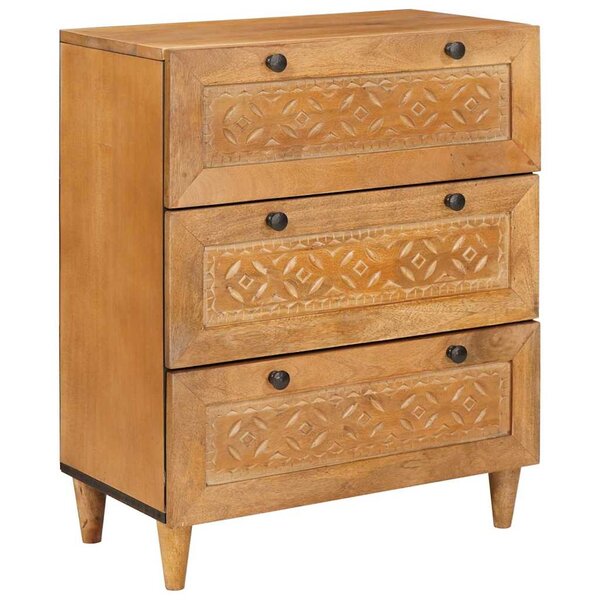 vidaXL Buffet Marron clair 60 x 33 x 75 cm bois de manguier massif