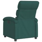 vidaXL Fauteuil inclinable électrique Vert foncé Tissu