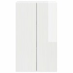 vidaXL Meuble TV mural Montage mural Blanc brillant 59 5 x 31 x 100 cm