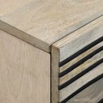 vidaXL Cabinet de chevet avec tiroir Blanc et Noir 40 x 33 x 46 cm