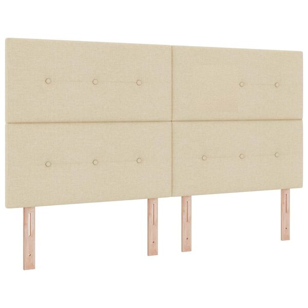 vidaXL Tête de lit réglable en hauteur Crème 180 cm tissu