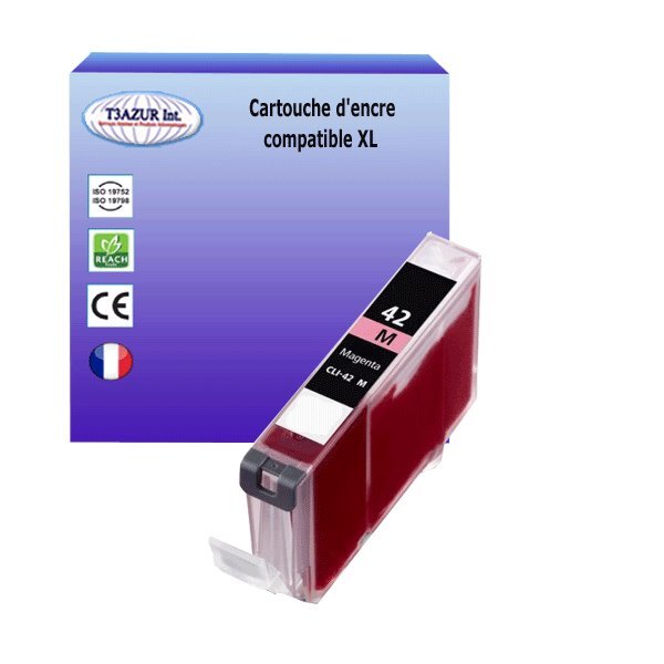 Cartouche compatible avec Canon CLI42 (6386B001)  Magenta - T3AZUR