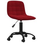 vidaXL Chaise pivotante de salle à manger Rouge bordeaux Velours