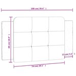 vidaXL Coussin de tête de lit Zadar blanc 100 cm similicuir