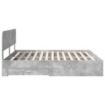 vidaXL Cadre de lit Gris béton 180 x 200 cm Bois d'ingénierie
