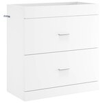 vidaXL Meuble sous lavabo de salle de bain Blanc 78 5 x 37 5 x 81 cm