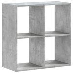 vidaXL Bibliothèque gris béton 68 5x32x68 5 cm bois d'ingénierie