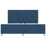 vidaXL Cadre de lit avec tête de lit Bleu 180 x 200 cm tissu
