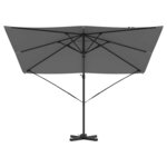 vidaXL Parasol Roma Anthracite 286 x 285 x 265 cm Polyester  Aluminium