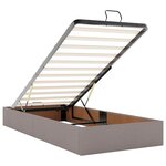 vidaXL Cadre de lit ottoman sans matelas taupe 80x200 cm tissu