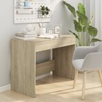 vidaXL Bureau Chêne sonoma 101x50x76 5 cm Bois d'ingénierie