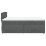 vidaXL Sommier à lattes de lit avec matelas Gris foncé 140x190cm Tissu