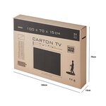 Pack and Move - Carton de protection pour TV 47" - Déménagement écran plat - 100 x 15 x 70 cm - Carton renforcé