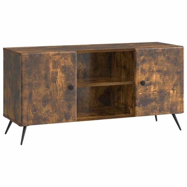 vidaXL Meuble TV 102 x 34 5 x 50 cm Chêne fumé Bois d'ingénierie
