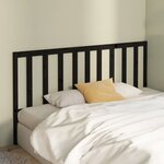 vidaXL Tête de lit Noir 206x4x100 cm Bois massif de pin