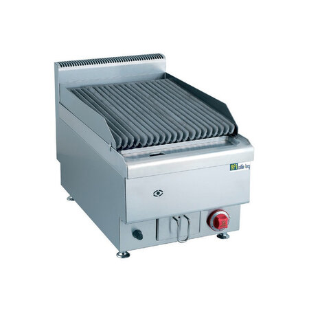 Grill pierre de lave au gaz en inox gamme top 650 - 7 2 kw - afi collin lucy -  - inox 400x650x475mm