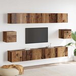 vidaXL Ensemble meuble TV 6 Pièces Bois ancien 100 x 30 x 30 cm bois