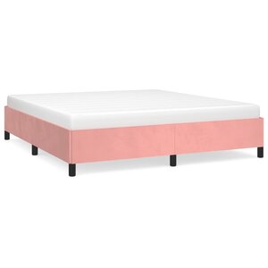 VidaXL Cadre de lit sans matelas rose 180x200 cm velours