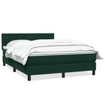 vidaXL Sommier à lattes de lit et matelas vert foncé 160x220cm velours