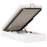 vidaXL Cadre de lit ottoman avec rangement Blanc 80 x 200 cm