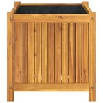 vidaXL Jardinière avec doublure 50x50x50 cm bois massif d'acacia