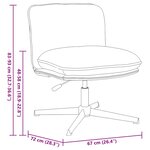 vidaXL Chaise pivotante de bureau Taupe Tissu