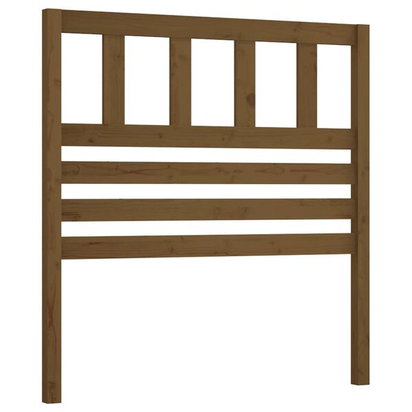 vidaXL Tête de lit Marron miel 106x4x100 cm Bois massif de pin