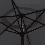 vidaXL Parasol Noir 200x224 cm Aluminium