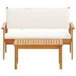 vidaXL Ensemble de canapé de jardin 2 Pièces Marron Bois d'acacia massif