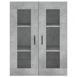 vidaXL Buffet haut Gris béton 69 5x34x180 cm Bois d'ingénierie