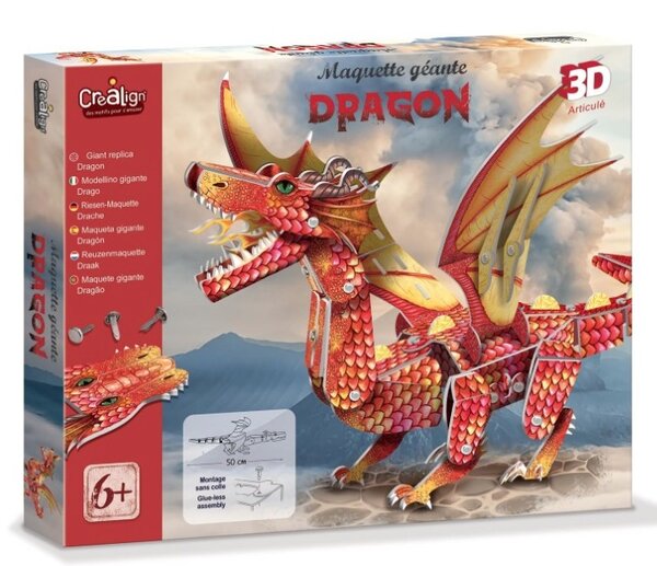 Maquette de dragon en carton
