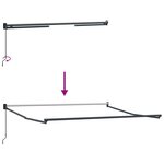 vidaXL Auvent rétractable anthracite/blanc 3x2 5 m tissu et aluminium