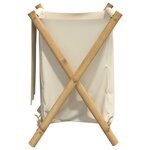 vidaXL Panier à linge blanc crème 45x55x63 5 cm bambou