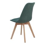 Lot de 2 chaises de salle à manger salon design moderne cuisine velours côtelé vert foncé 03_0009616